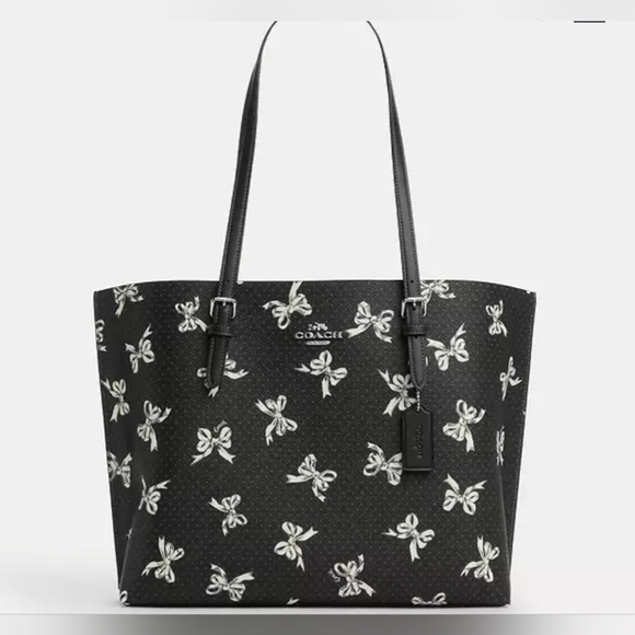 Coach Mollie Tote Bag With Bow Print - Picture 1 of 14